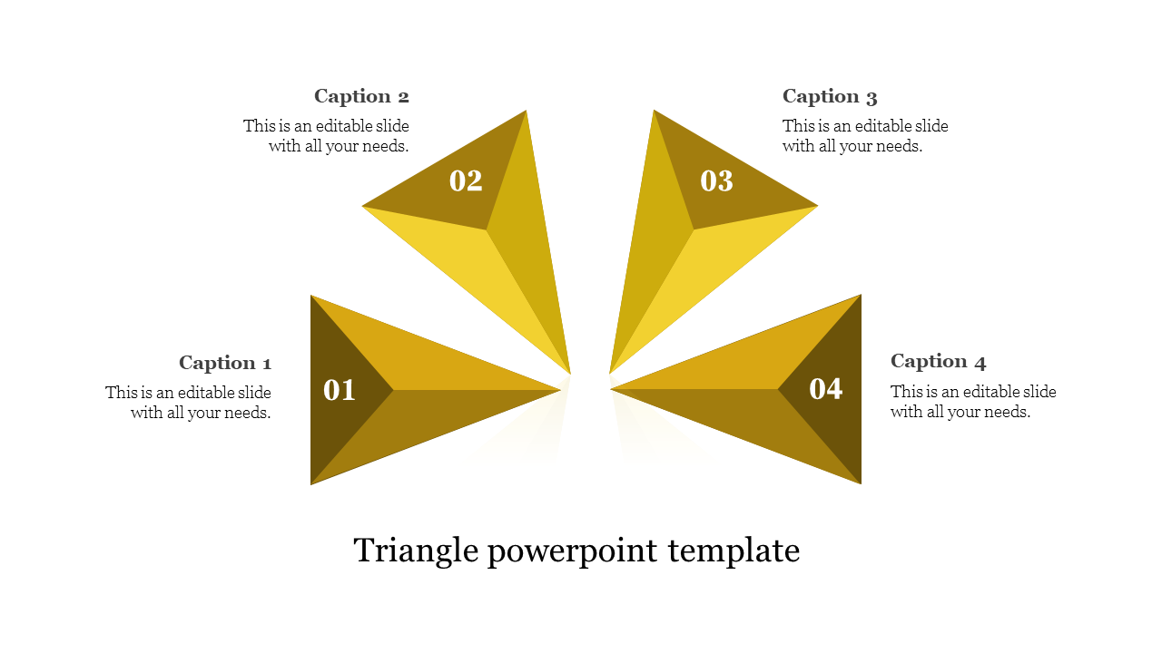 triangle powerpoint template-Yellow